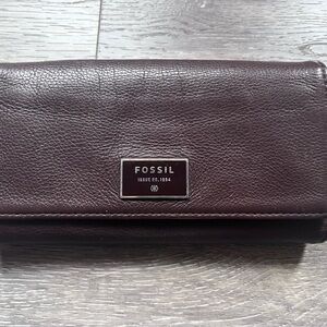 Fossil Dark Brown Leather Wallet